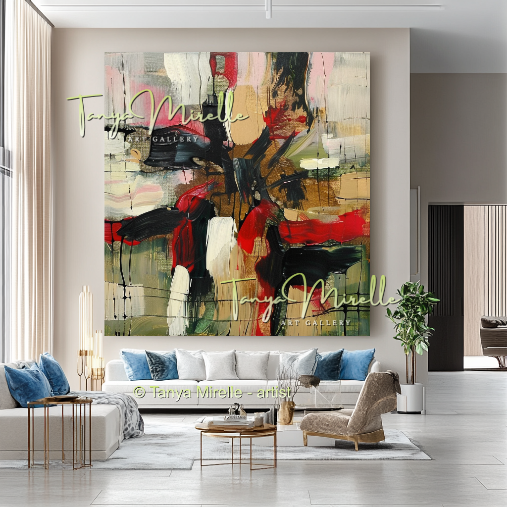 Modern Abstract Oil Painting, Original Canvas Artwork #208