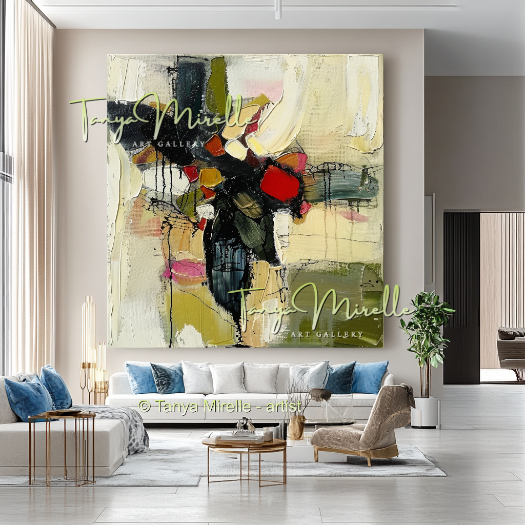 Modern Abstract Oil Painting, Original Canvas Artwork #208