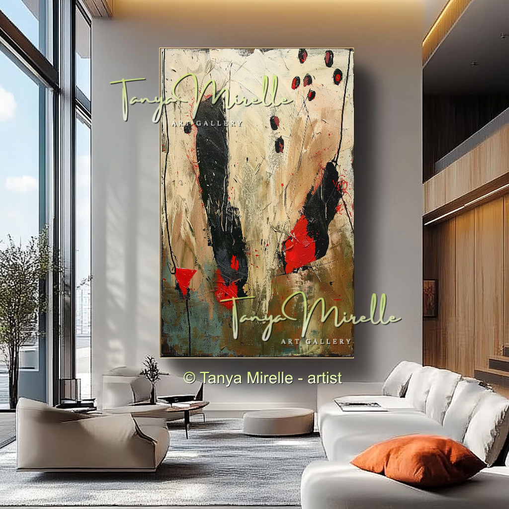Minimalist Abstract Oil Painting with Textured Finish #212