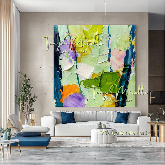 Colorful Abstract Fruit Painting, Kitchen Wall Decor #277