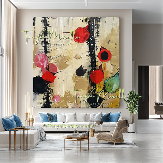 Modern Abstract Oil Painting, Original Canvas Artwork #208