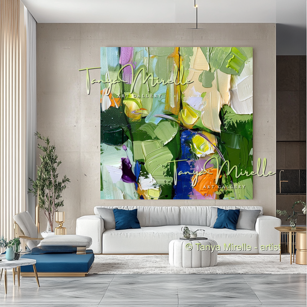Colorful Abstract Fruit Painting, Kitchen Wall Decor #277