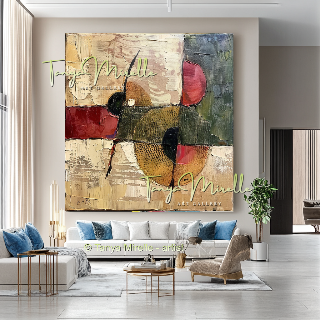 Modern Abstract Oil Painting, Original Canvas Artwork #208