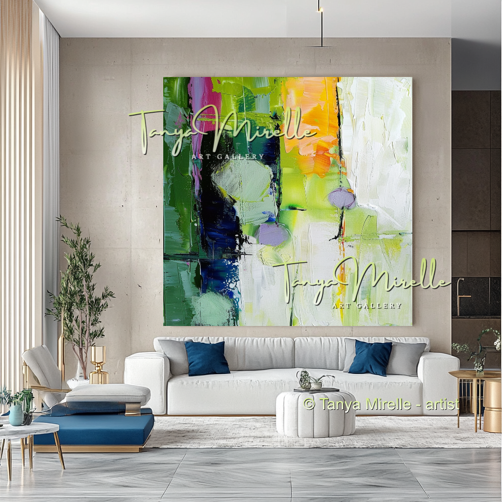 Colorful Abstract Fruit Painting, Kitchen Wall Decor #277