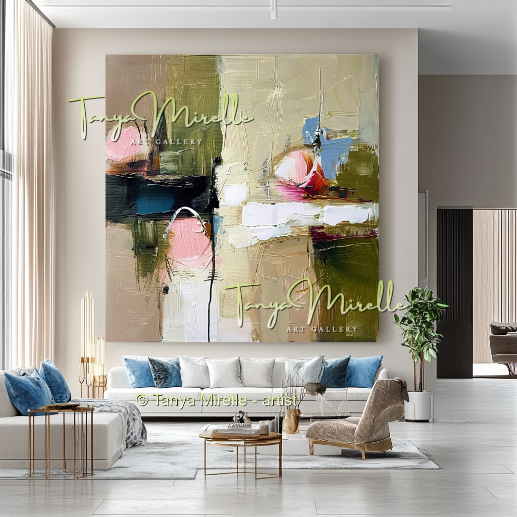 Abstract Impasto Oil Painting on Canvas #204
