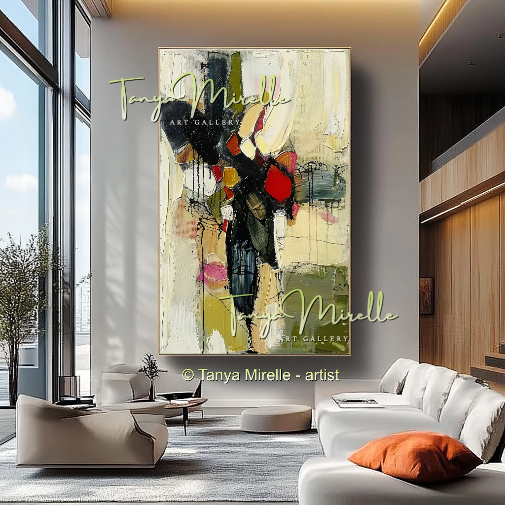Modern Abstract Oil Painting, Original Canvas Artwork #208