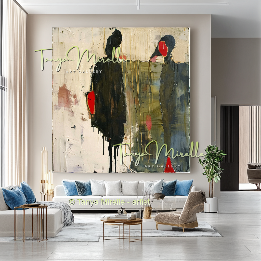 Vivid Handmade Abstract Oil Painting on Canvas #211