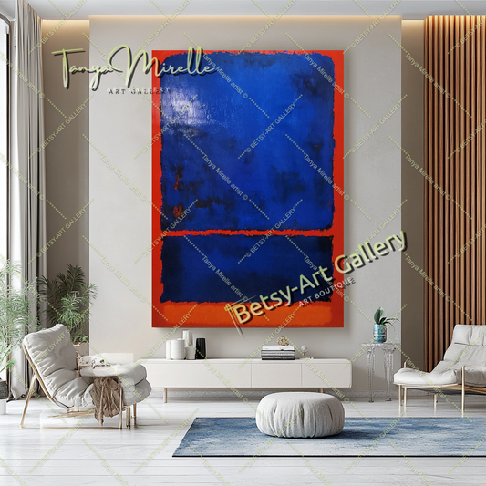 Mark Rothko Blue Red - Modern Abstract Painting