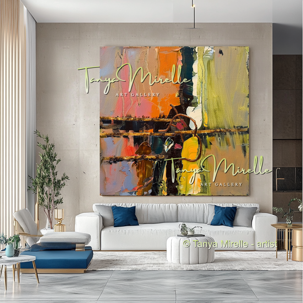Bold Contemporary Abstract Oil Painting, Large Canvas #278
