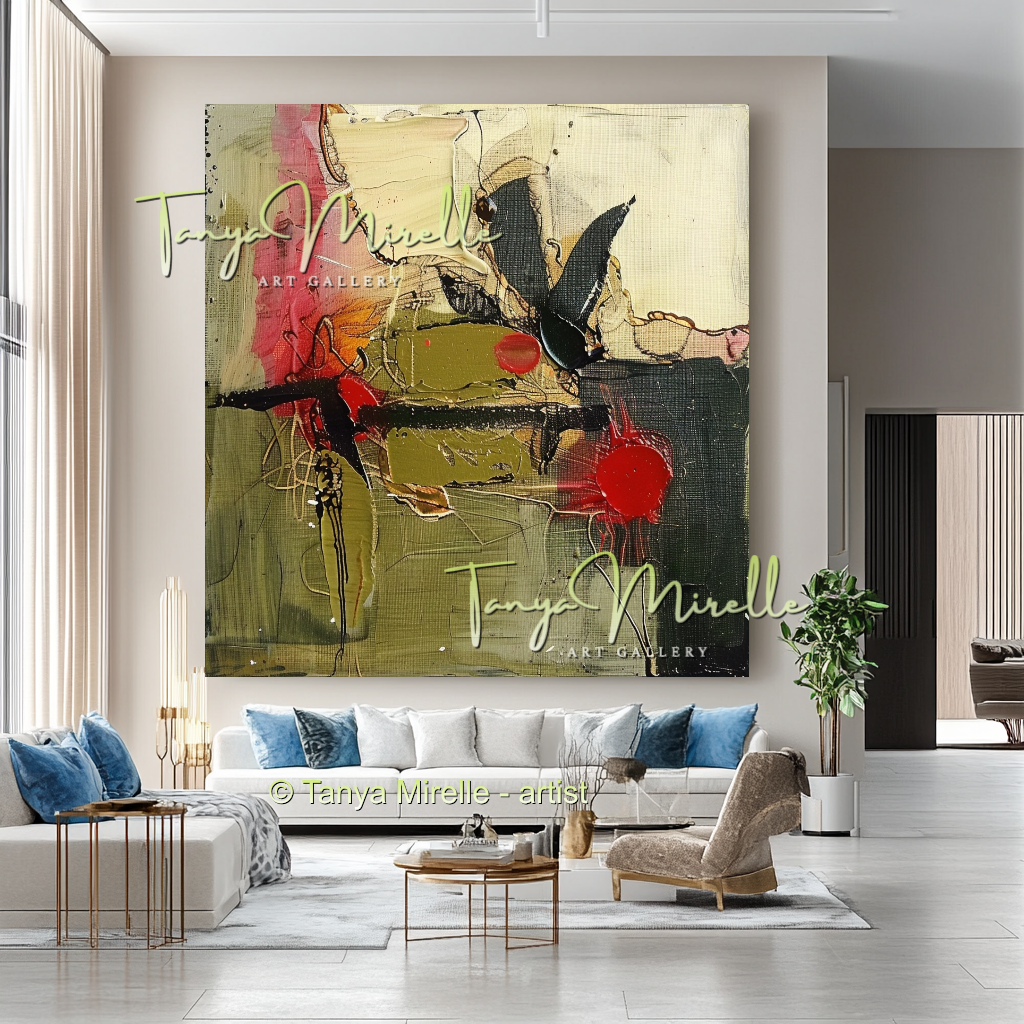 Vivid Handmade Abstract Oil Painting on Canvas #211
