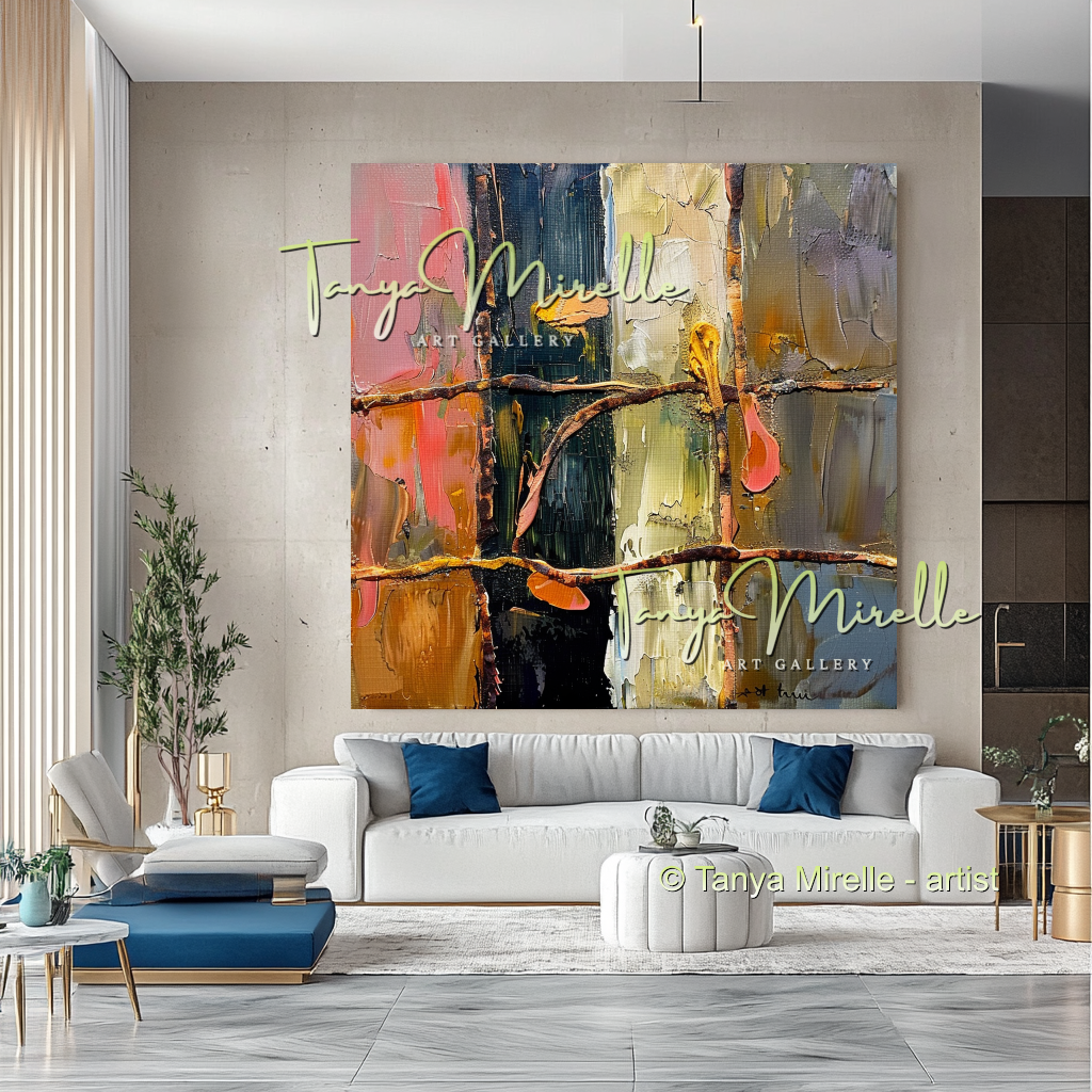 Bold Contemporary Abstract Oil Painting, Large Canvas #278