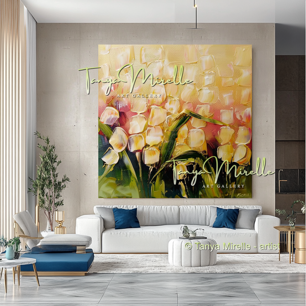 Abstract Popcorn Oil Painting on Canvas #283