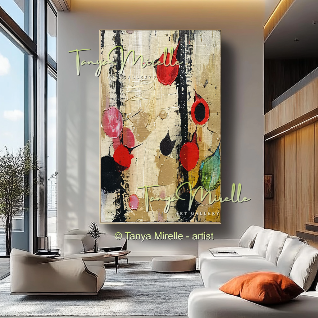 Modern Abstract Oil Painting, Original Canvas Artwork #208