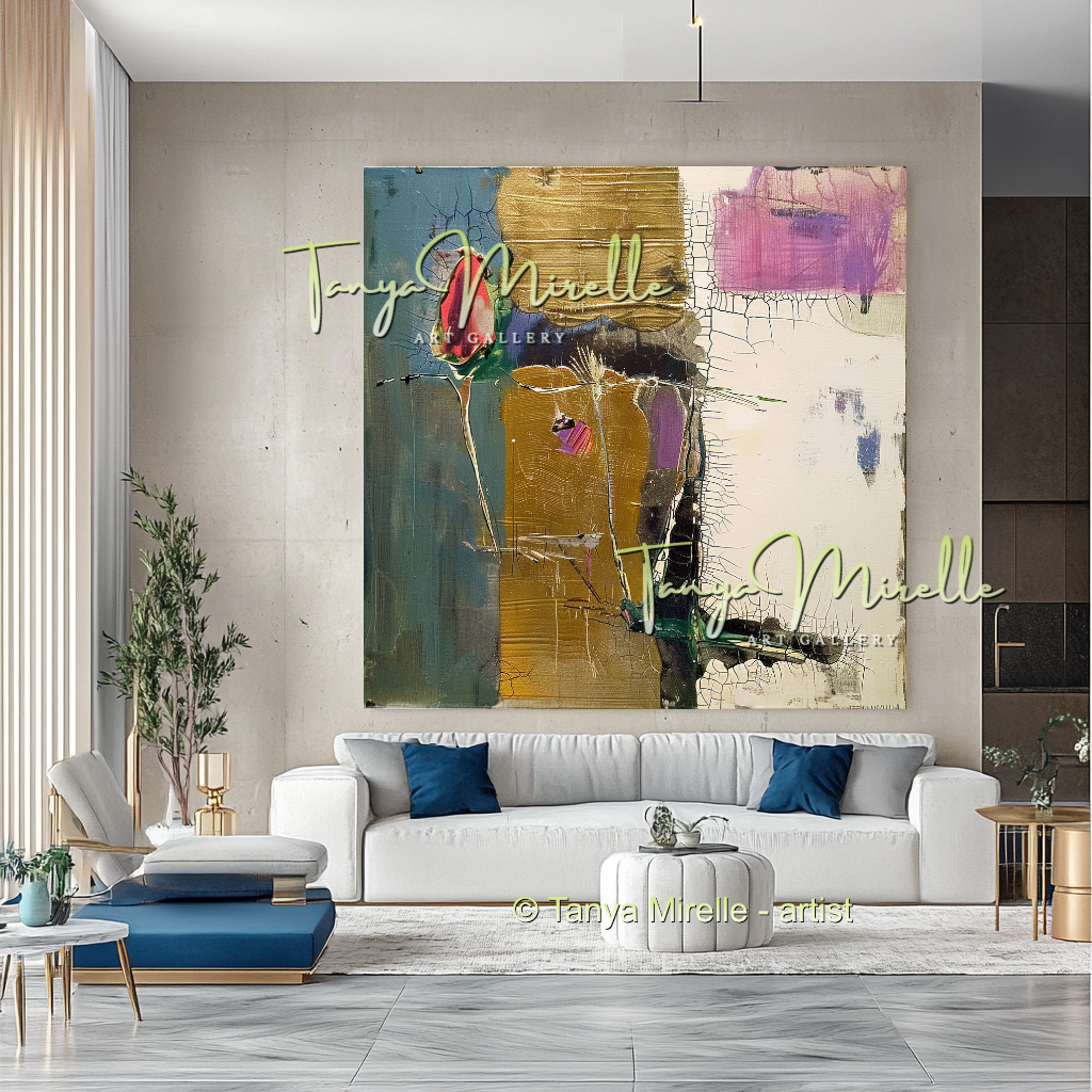Colorful Floral Abstract Painting - Modern Wall Art #158