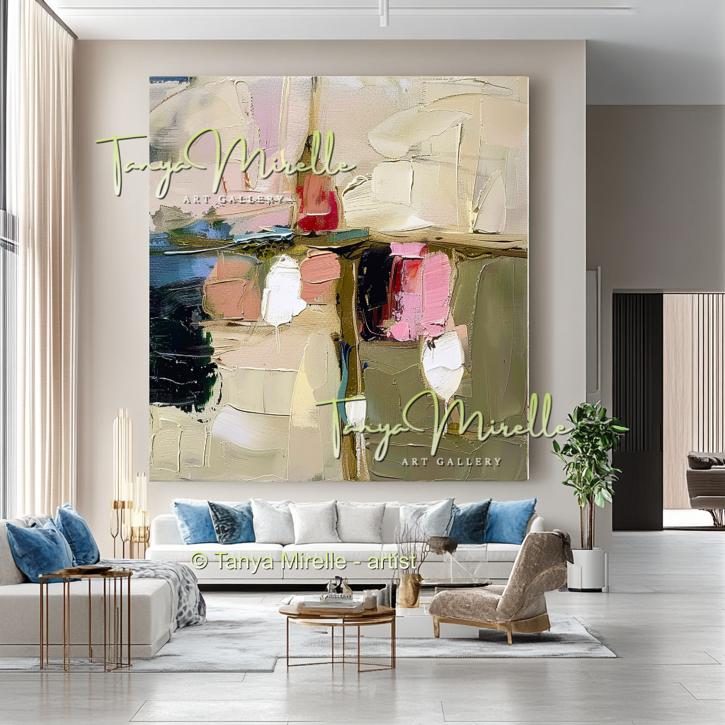 Abstract Impasto Oil Painting on Canvas #204