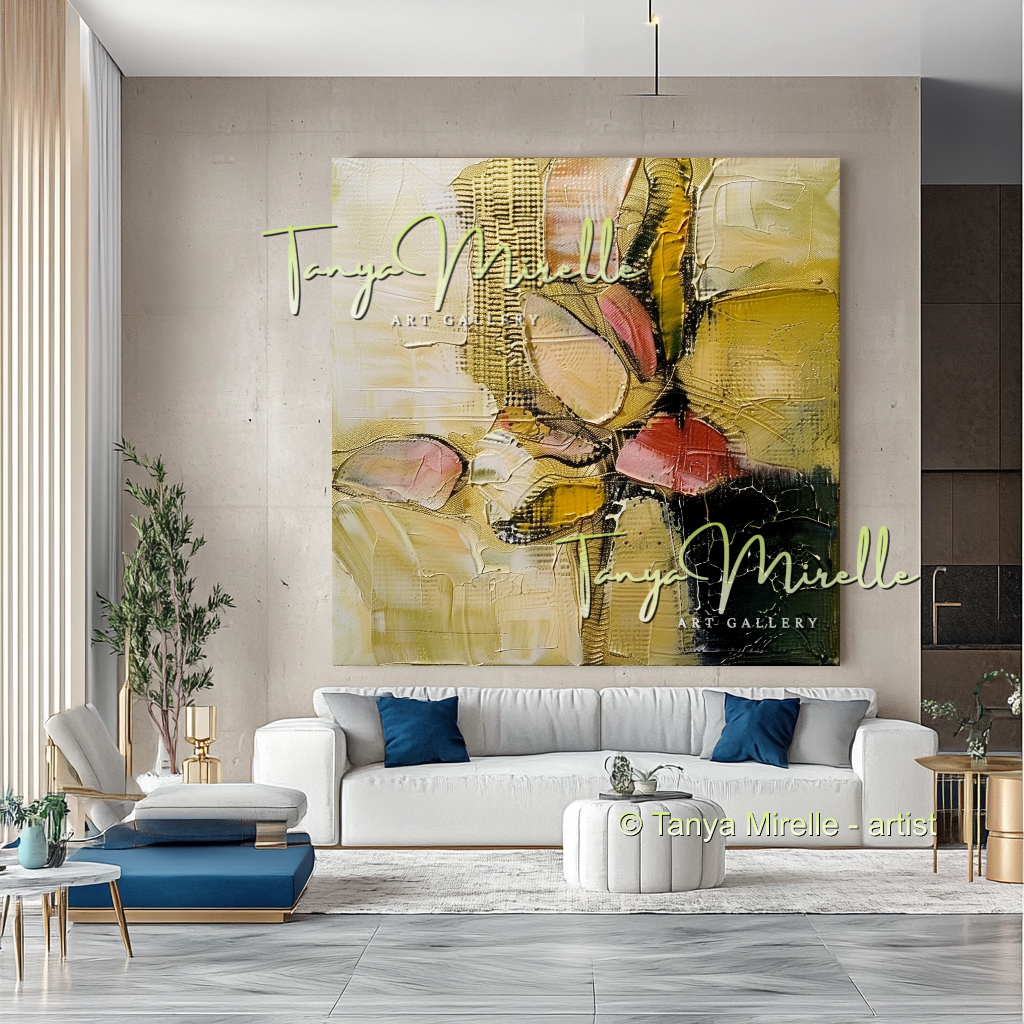 Statement Wall Art, Abstract Oil Painting on Canvas #281