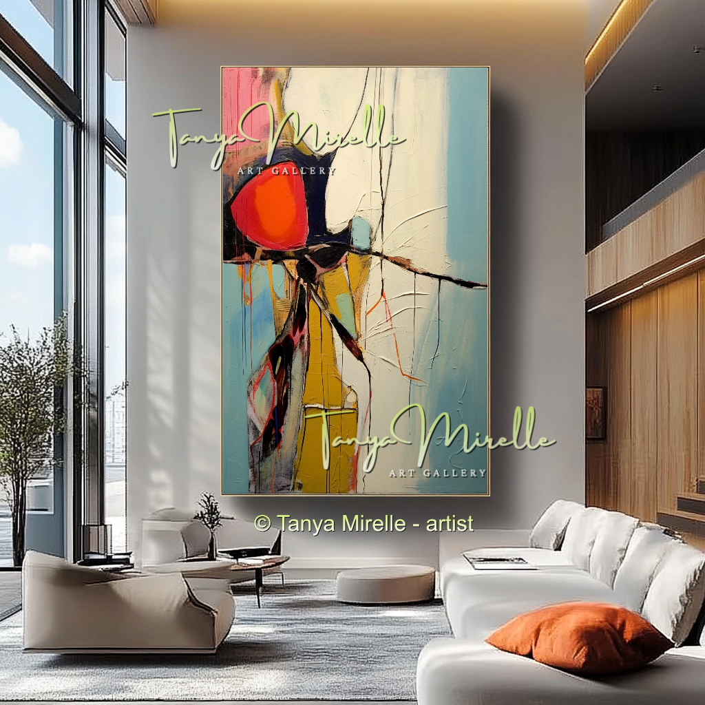 Modern Art Statement Piece, Textured Oil Painting #223