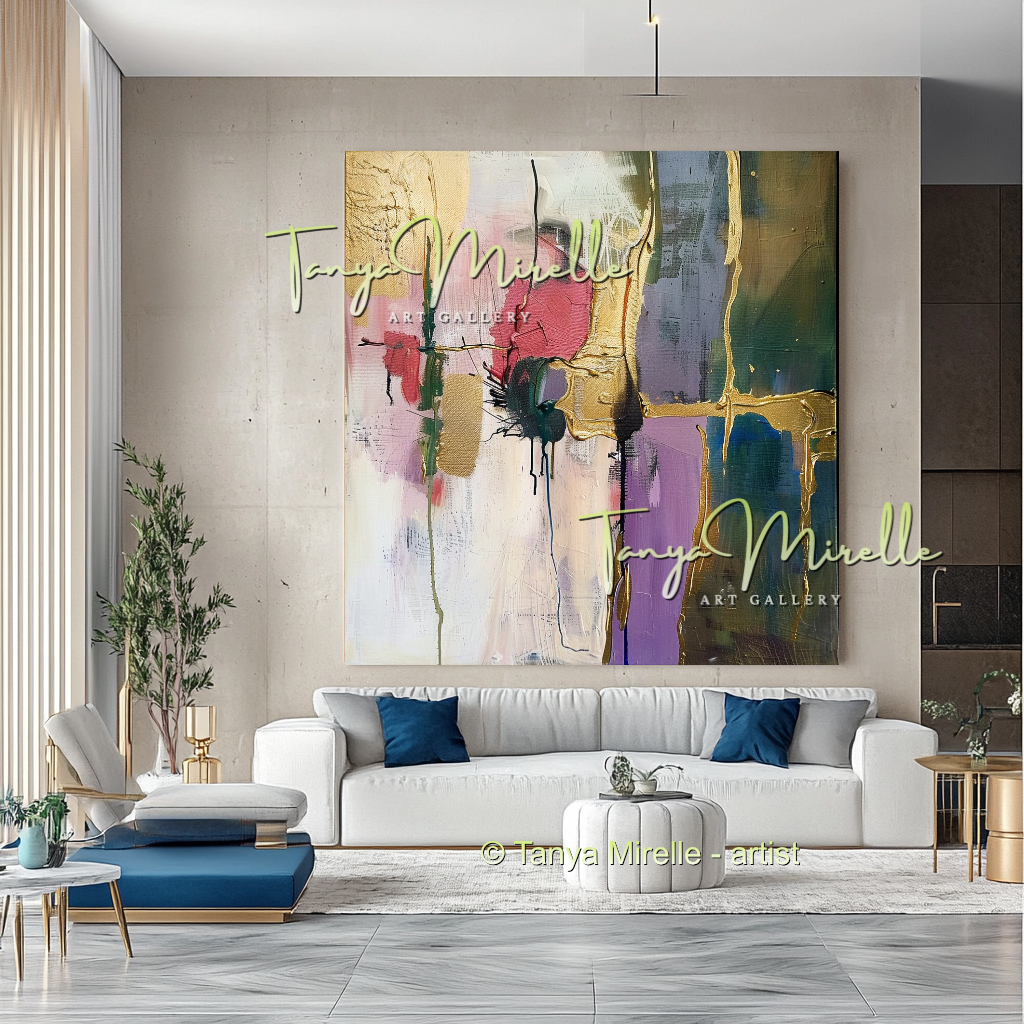 Colorful Floral Abstract Painting - Modern Wall Art #158