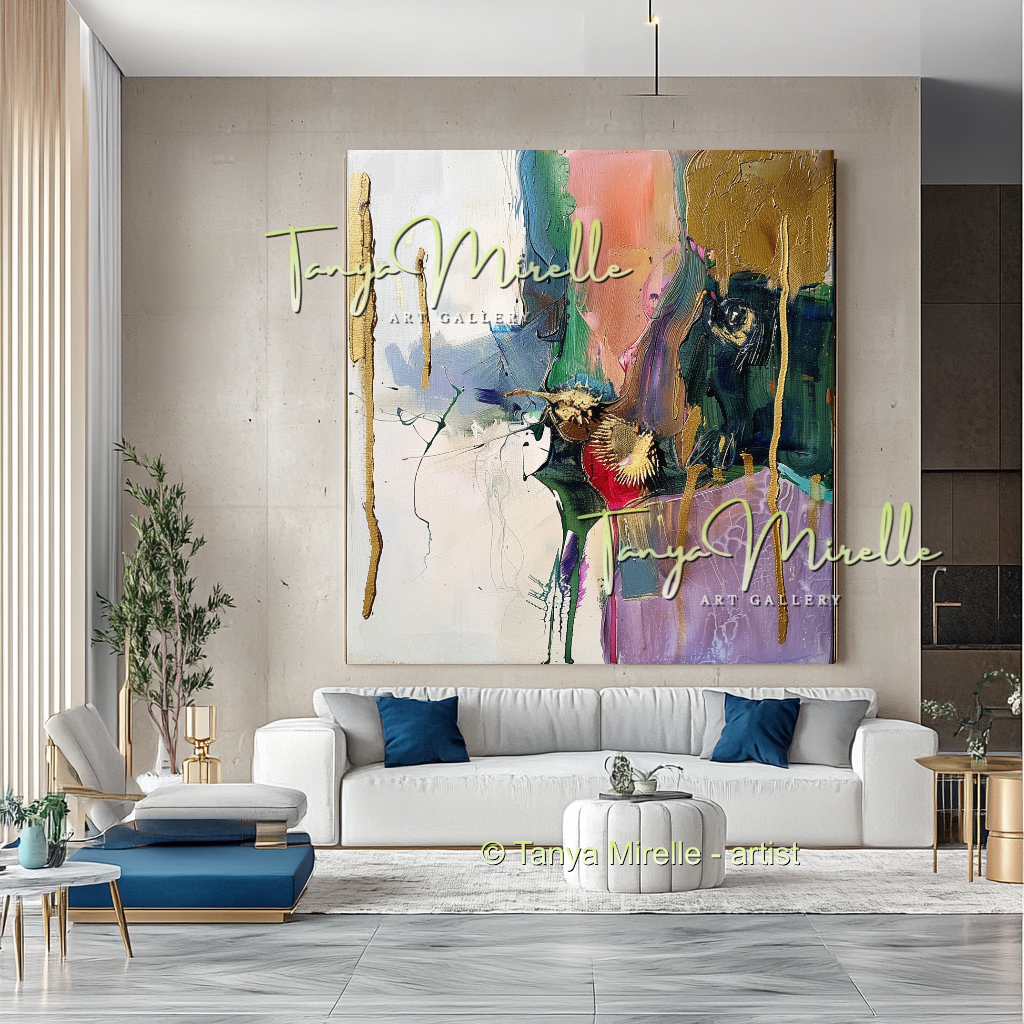 Colorful Floral Abstract Painting - Modern Wall Art #158
