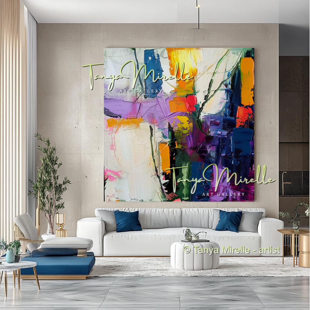 Hand-Painted Abstract Oil Art - Modern Wall Art #189