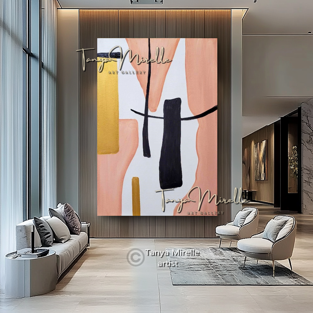 Abstract Painting on Canvas - Modern Minimalist Wall Art Decor #112