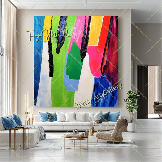Colorful Modern Abstract Painting on Canvas #141