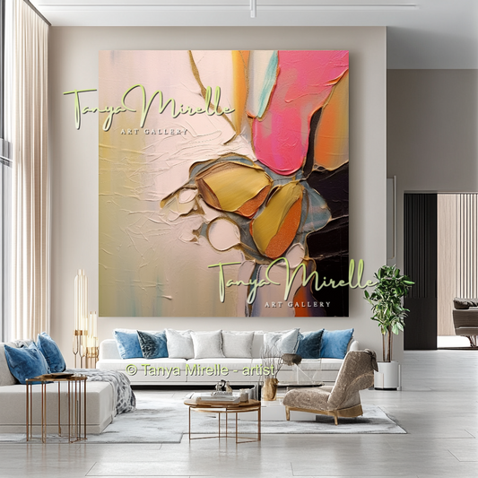 Modern Art Statement Piece, Textured Oil Painting #223