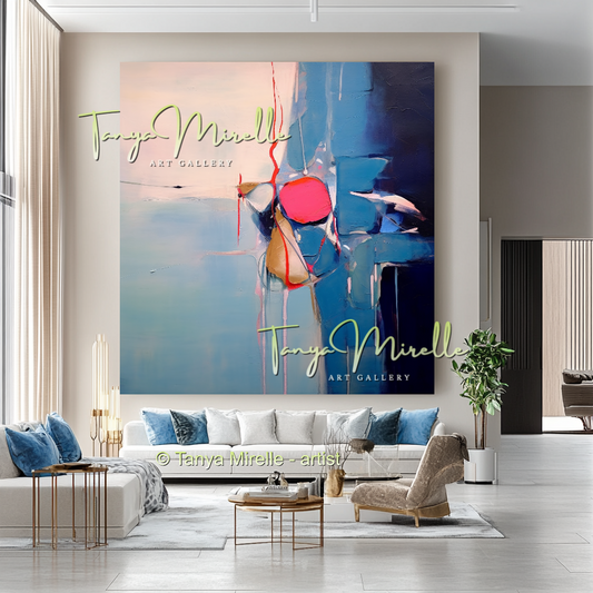 Luxury Abstract Oil Painting, Original Canvas Artwork #230