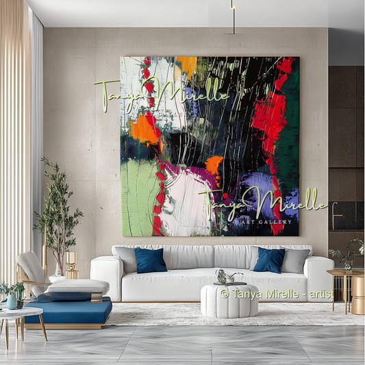 Modern Statement Wall Art, Abstract Oil Painting #305