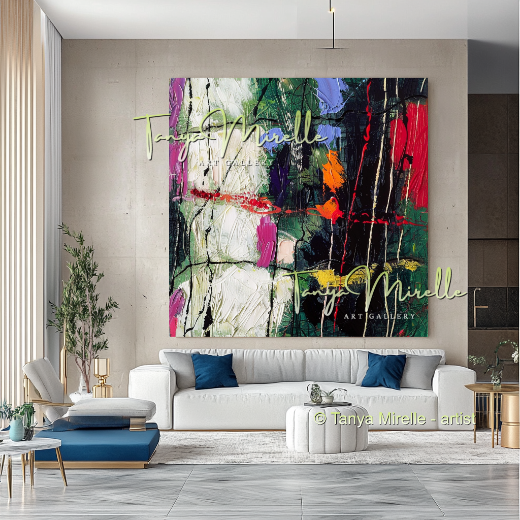 Modern Statement Wall Art, Abstract Oil Painting #305