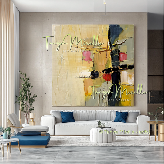 Honeycombs Modern Abstract Oil Painting #306