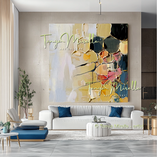 Honeycombs Modern Abstract Oil Painting #307