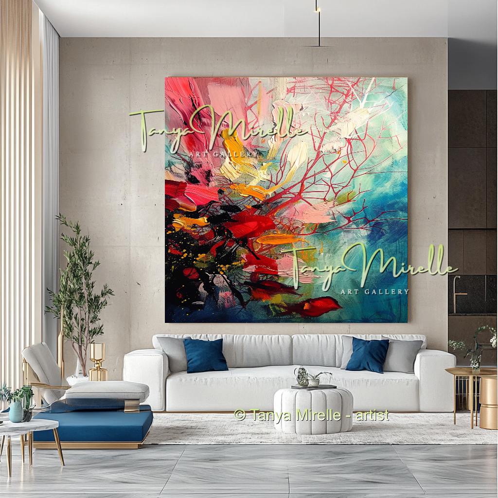 Red Coral - Underwater Abstract Modern Wall Art #167