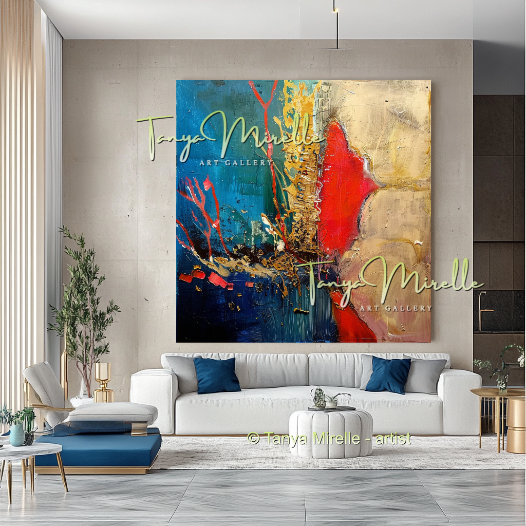 Red Coral - Underwater Abstract Modern Wall Art #168