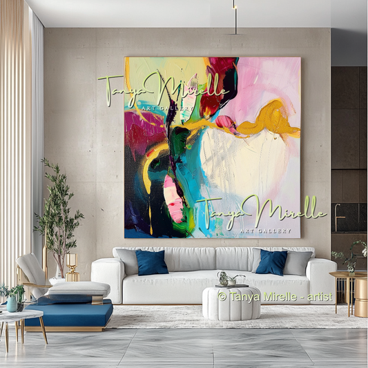 Colorful Abstract Wall Decor - Large Modern Wall Art #199