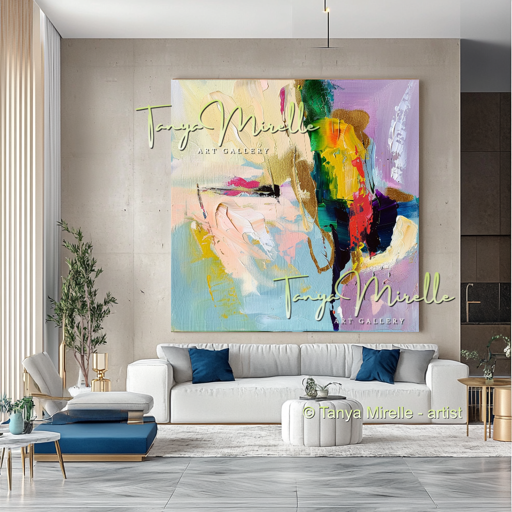 Colorful Abstract Wall Decor - Large Modern Wall Art #199