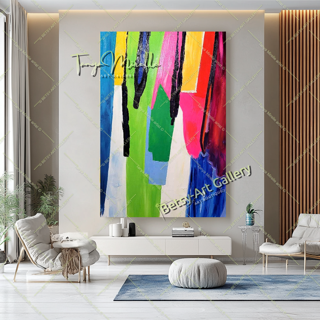 Colorful Modern Abstract Painting on Canvas #141