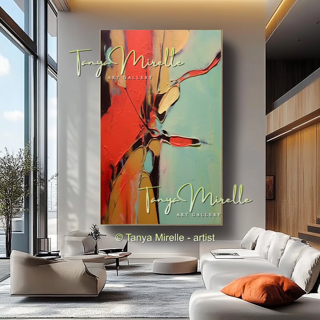 Striking Modern Abstract Oil Painting for Living Room #221