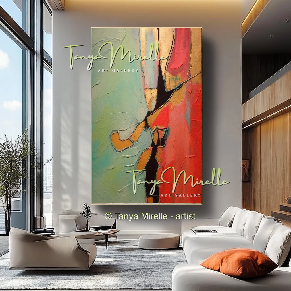 Striking Modern Abstract Oil Painting for Living Room #221