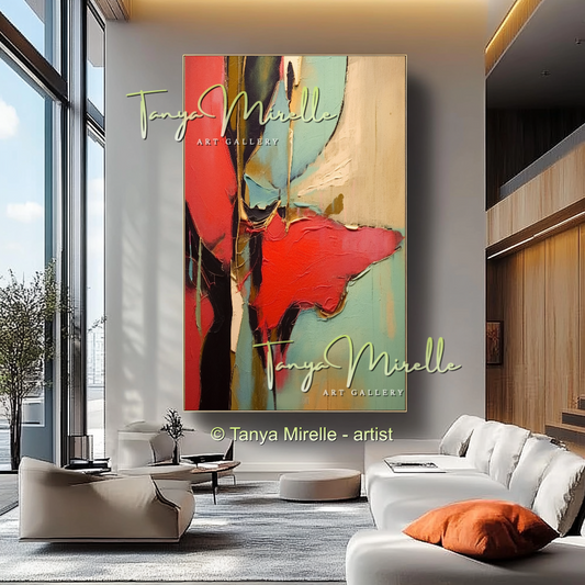 Striking Modern Abstract Oil Painting for Living Room #221