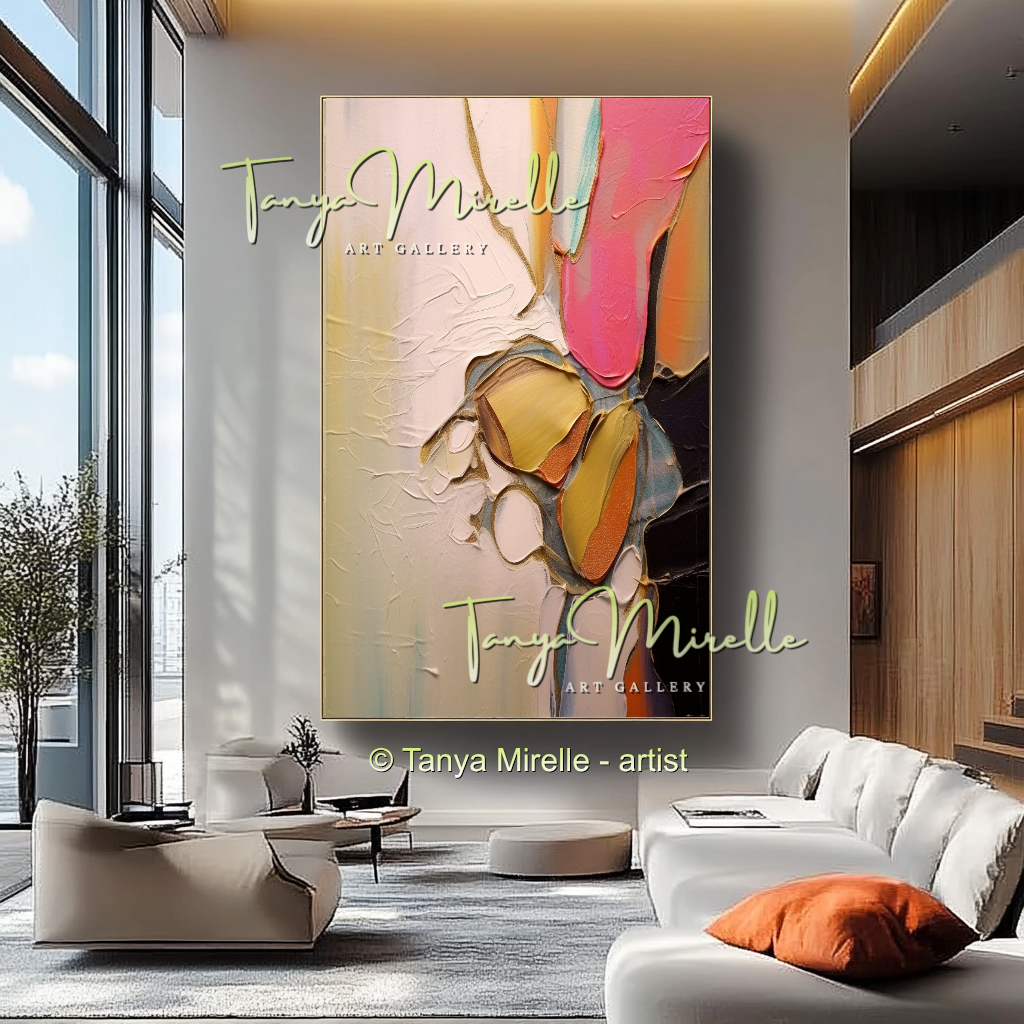 Modern Art Statement Piece, Textured Oil Painting #223