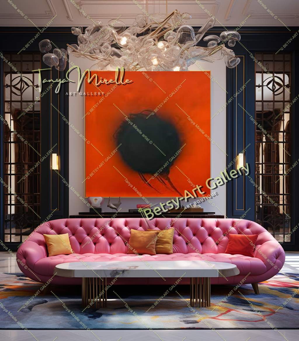 ''Any Fire Flower'' Abstract Art by Otto Piene, Modern Wall Art