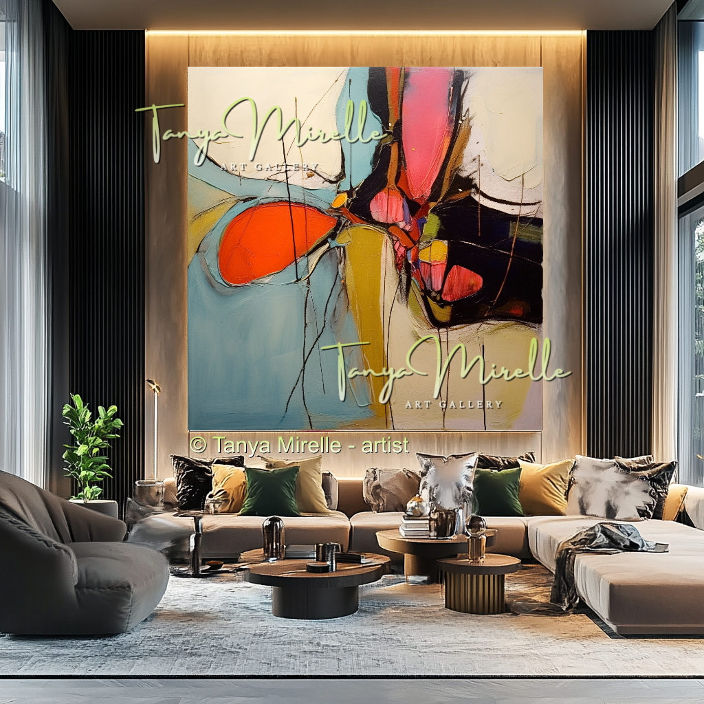 Modern Art Statement Piece, Textured Oil Painting #223