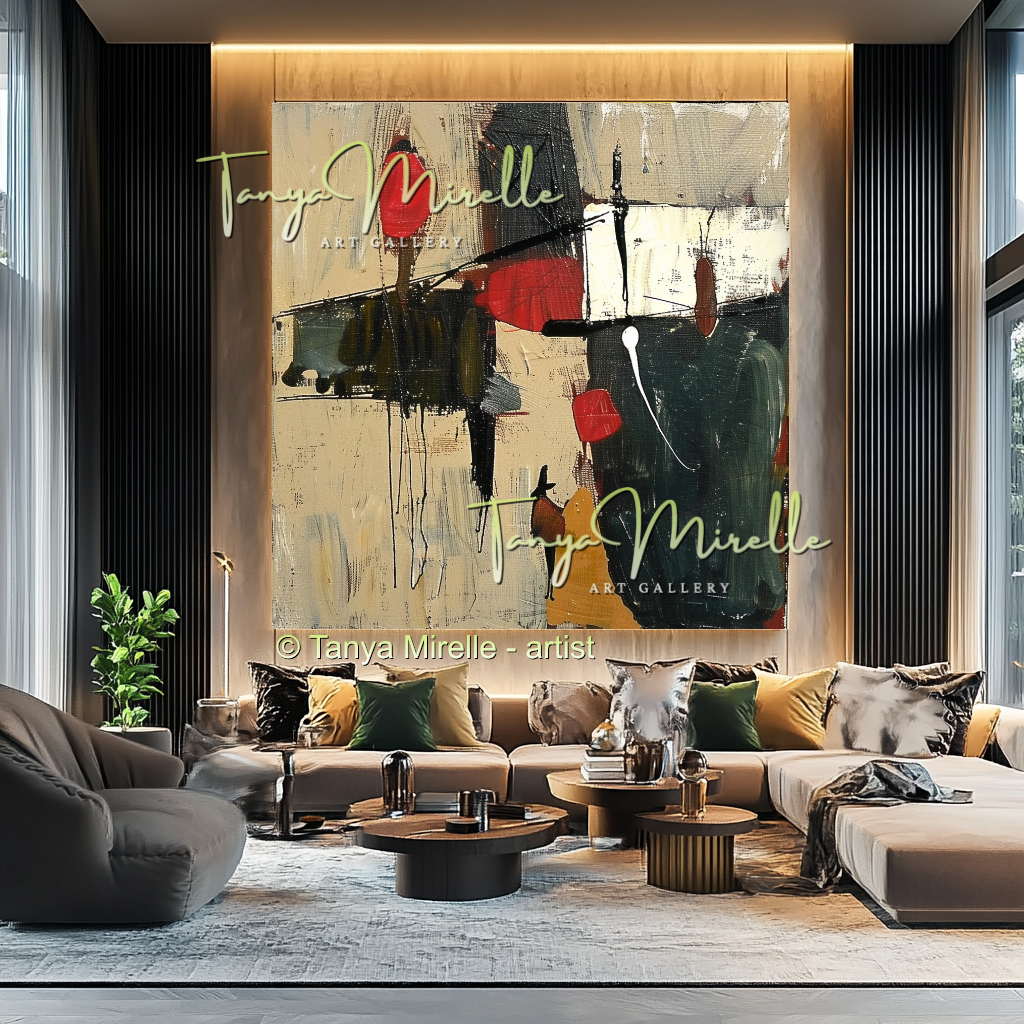Minimalist Abstract Oil Painting with Textured Finish #212