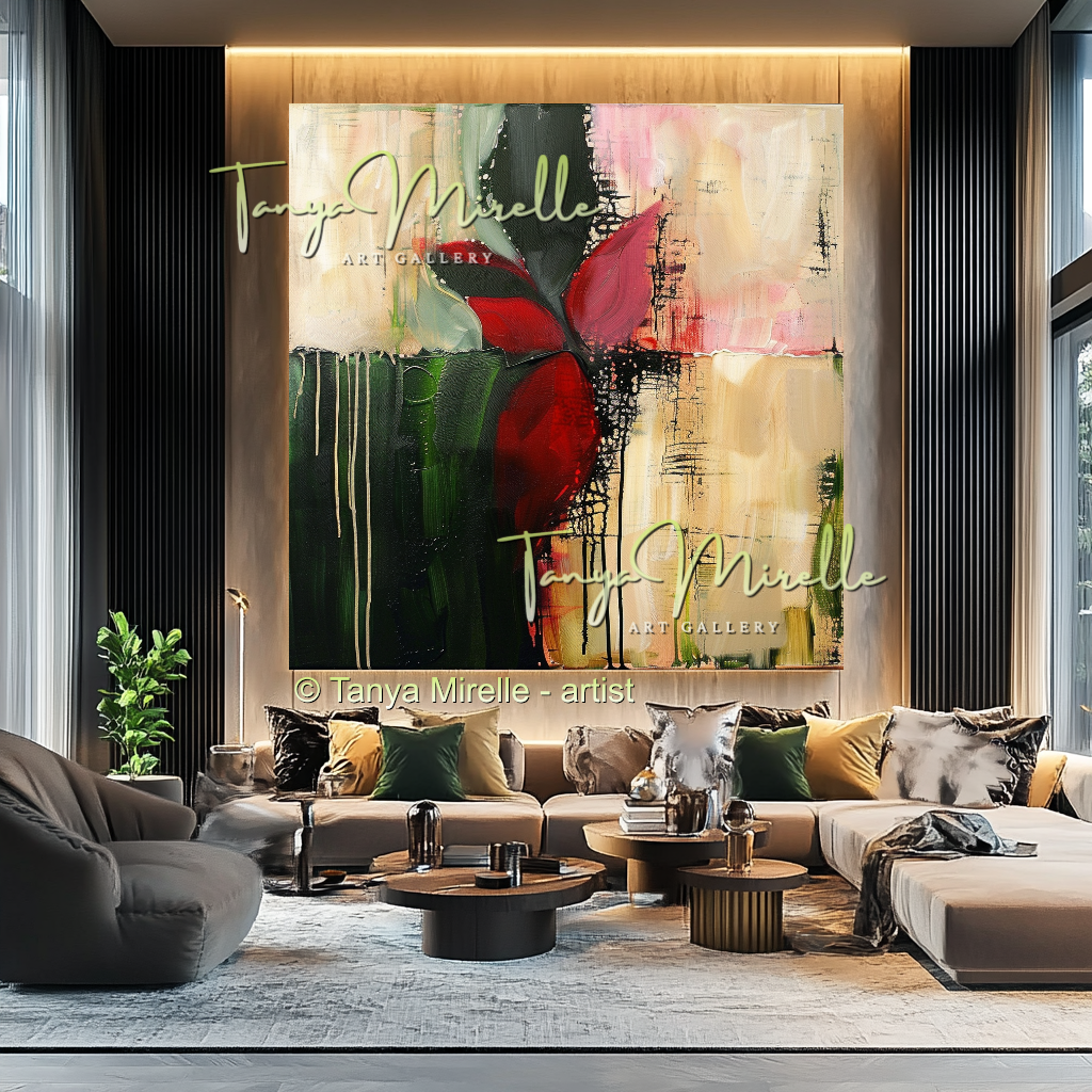 Minimalist Abstract Oil Painting with Textured Finish #212