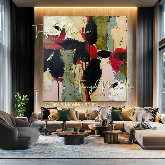 Minimalist Abstract Oil Painting with Palette Knife #213