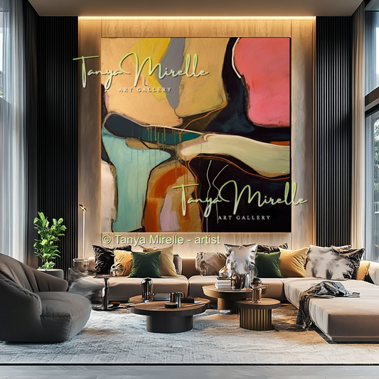 Luxury Abstract Oil Painting, Original Canvas Artwork #214