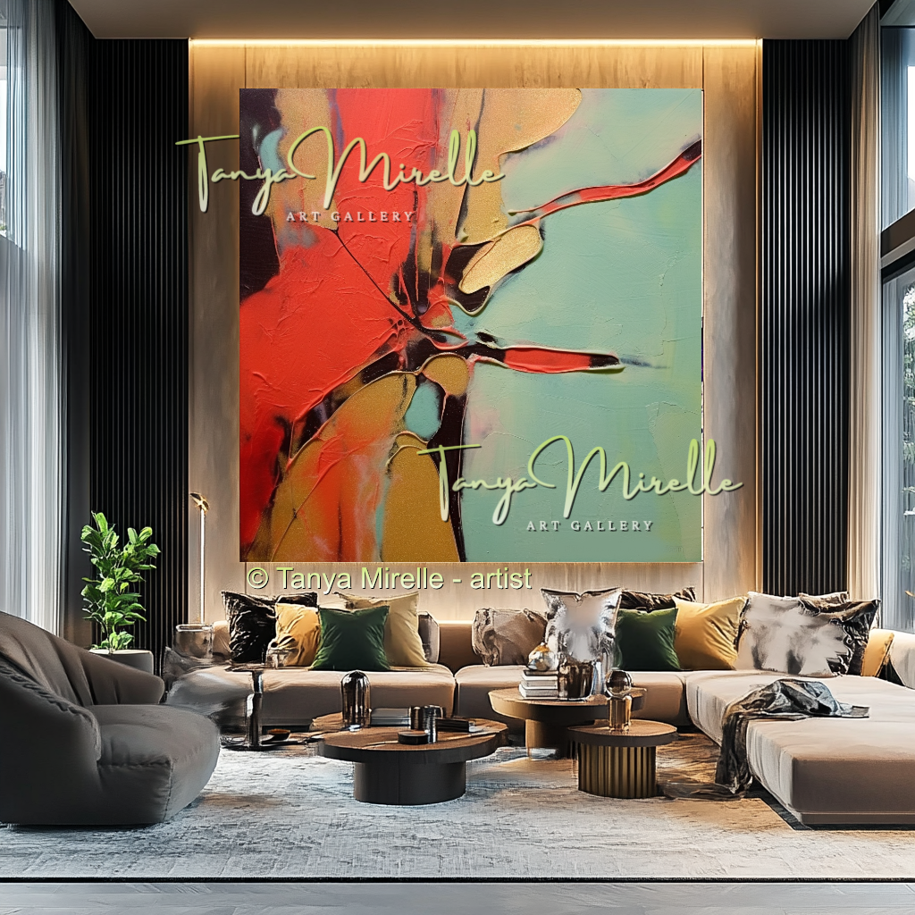 Striking Modern Abstract Oil Painting for Living Room #221