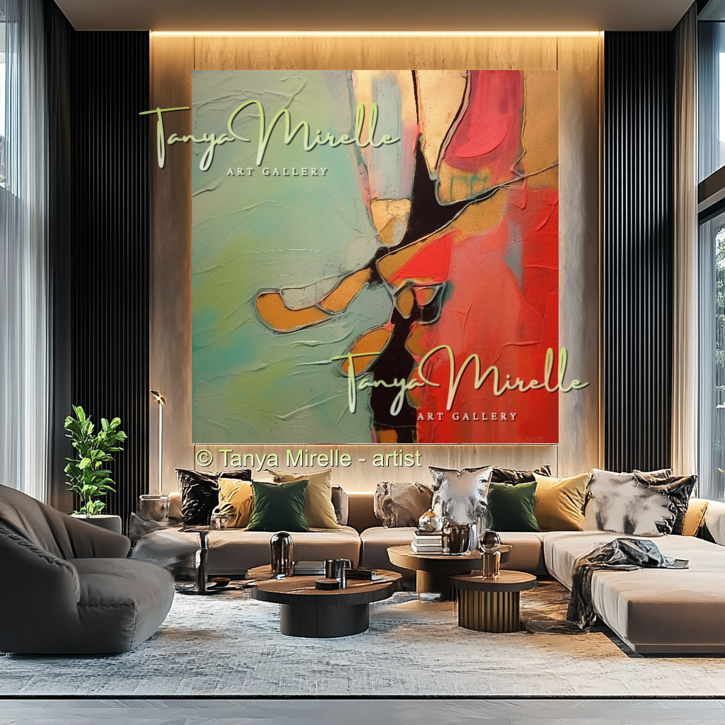 Striking Modern Abstract Oil Painting for Living Room #221