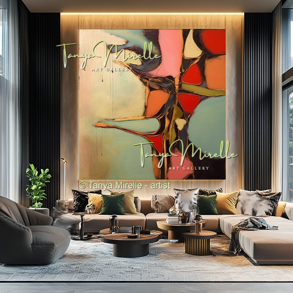 Striking Modern Abstract Oil Painting for Living Room #221